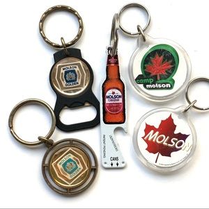 Vintage MOLSON Advertising Keychains-Canadian